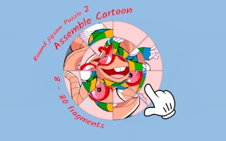 Image Round jigsaw Puzzle 2 - Assemble Cartoon
